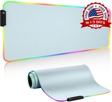 Alfombrilla de raton grande con luces LED RGB para juegos de escritorio oficina picture