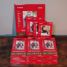 Canon PP‑201/GP‑601 Glossy II Photo Paper Lot – 4x6'' 5x7'' 8.5x11'' New Sealed picture