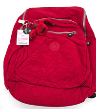Kipling Seoul Large Backpack Cherry Red 15in Laptop School Bag Monkey NWT picture