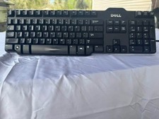 Dell SK-8115 Wired USB Keyboard Black Full Size OEM PC Tested Working picture