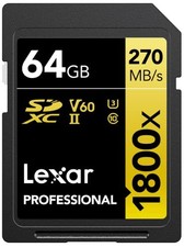 Lexar Professional 1800x SDXC 64GB SD Card NEW picture