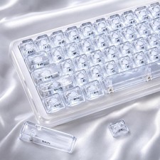 126Key ASA Profile Transparent ShineThrough Clear Keycaps Set Fits MX picture