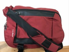 LL Bean Red Shoulder Strap Laptop Computer Messenger 5-Pocket Carry on Bag 17