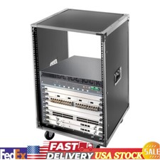 16U Server Rack Open Frame Rolling Network Data Rack 19 inch With Casters 4 Post picture