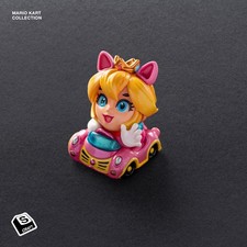 S-Craft Mario Kart Artisan Keycap Princess Peach Hand-Painted Cherry MX picture