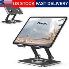 Tablet Stand Holder Thickened 360 Rotating Base Dual Rod Adjustable 5.8 12.9 picture