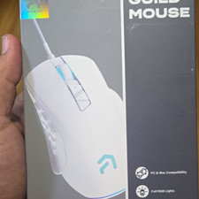 Atrix Guild Mouse Wired Optical RGB LED Gaming Mouse w/ Scroll Wheel White picture