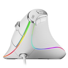 M504 Wired Vertical Ergonomic Optical Mouse 4 Adjustable DPI 11 RGB White picture