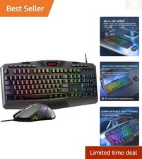 RGB Backlit Keyboard & High-Precision Mouse - Ergonomic & Programmable picture