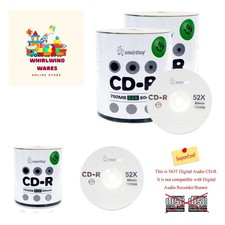 200-Pack 700MB CD-R Blank Data Discs - 52x Speed, Durable for Archiving picture