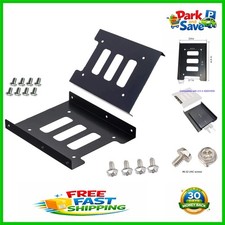 Compact Black Metal Hard Drive Mounting Bracket Adapter for Desktop - 2 Pack picture