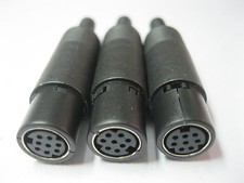 6 pcs 8 Pin Mini DIN Jack Connector with Plastic Handle New picture