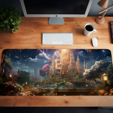 Mystic Castle Gaming Pad, Enchanted Forest Mouse, Aesthetic Desk Design. picture