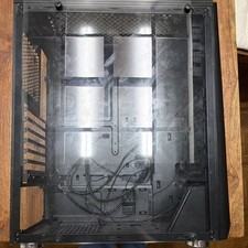 Black Mid Tower PC Computer Case Transparent Side Panel Front USB PLEASE READ picture
