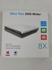 Ultra Thin Dvd Writer external USB 3.0 8X For Windows or Mac Model CB31005 White picture