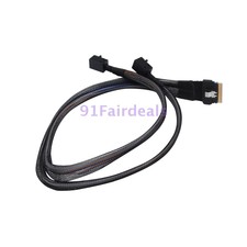 Mini SAS Slimline SAS Slim 4.0 SFF-8654 8i 74pin to 2X SFF-8643 4i HD Cable 50CM picture