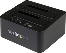 StarTech.com Standalone Hard Drive Duplicator, External Dual Bay Black  picture