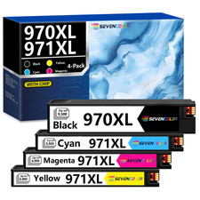 970XL & 971XL High Yield Ink Cartridge Combo Pack | 4-Pack, BK/C/M/Y picture