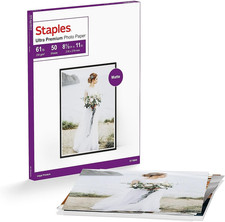Staples 564121 Ultra Premium Matte Photo Paper 8.5