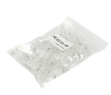 100 Pack EZ-RJ45 CAT6 Modular Plug Connectors Translucent RJ45 Crimp Ends picture