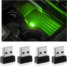 4 PCS USB LED Car Interior Atmosphere Lamp, Plug-In USB Interface Trunk Ambient picture