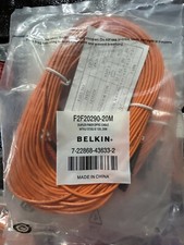 NEW BELKIN DUPLEX FIBER OPTIC PATCH CABLE F2F20290-20M, 7-22868-43633-2 picture