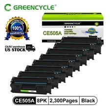 GREENCYCLE 8 Pack CE505A 05A Toner for HP LaserJet P2030 P2035 P2035n Printer picture