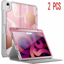 2 For iPad Air 4 / Air 5 Tablet Case Popshine Premium Stylish Folio Cover Pink picture