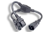 UPS Server Y Splitter C14 to 2 x C13 Power Extension Adapter 16AWG picture