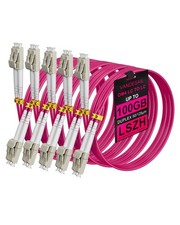 5 PCS 2m LC To LC OM4 Fiber Patch Cable 100Gbs Multi Mode Duplex LSZH Cord picture