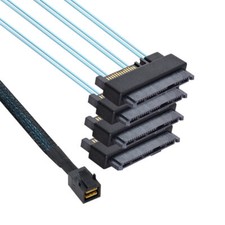 Internal Mini SAS SFF-8643 Host to 4 SAS 29Pin SFF-8482 Disk 6Gbps Raid Cable picture
