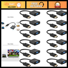 DisplayPort to VGA Adapter Converter - Gold-Plated Male to Female (12-Pack) for picture