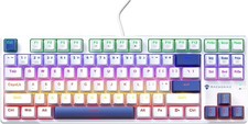 Machenike K500B-87 TKL Wired RGB Mechanical Keyboard - Red Switch, White/Blue picture