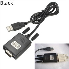 1 Set New Black USB 2.0 Male to RS232 Serial DB9 9 Pin Adapter Cable PC picture