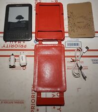 #1) Bundle, Amazon Kindle #D00901 with Red Case, AC & DC Power Adapters & Cable+ picture