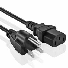 5ft 3-Prong Power Cord for Insignia LCD LED Plasma HD TV Flat Screen Cable Black picture