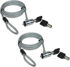 6FT Laptop Security Cable Lock Set - 2 Pcs with Keys for Device Protection picture