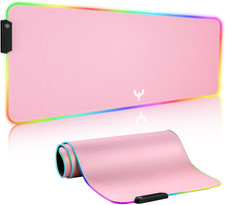 Extra Large RGB Gaming Mouse Pad-14 Light Modes, Extended Soft LED Mouse Pad, An picture