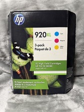 SEALED GENUINE HP 920XL TRI-COLOR OEM INK CARTRIDGE 3 PACK  picture