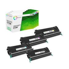 4Pk TCT Prem Compatible For Lexmark C736H1KG C736H1CG C736H1MG C736H1YG Toner picture