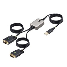 Startech 13FT (4M) 2-PORT USB TO SERIAL ADAPTER CABLE INTERCHANGEABLE DB9 SCR... picture
