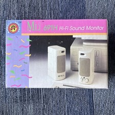 Mli Model 691H Hi-Fi Sound Monitor Shielded Computer Speakers Vintage picture