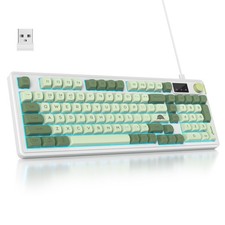 96% Wireless Matcha Green Keyboard 98 Keys Silent Gaming Bluetooth 5.0/2.4G picture