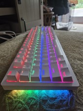 E-YOOSO K-682 Mechanical Gaming Keyboard White Rainbow RGB Backlit Wired 104 Key picture