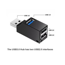 USB 3.0 Hub Adapter Mini Splitter 1 To 3 Ports High Speed PC Laptop Hub picture