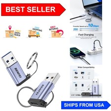 High-Speed USB Type-A to USB-C Adapter 2-Pack: Charge & Transfer Efficiently picture