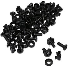 kwmobile 50 Pack M6 Cage Nuts, Bolts and Washers Kit  For Patch Panel Rack Mo... picture