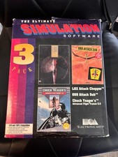 Vintage EA Ultimate Simulation Software 3 Pack IBM PC DOS Big Box Games picture