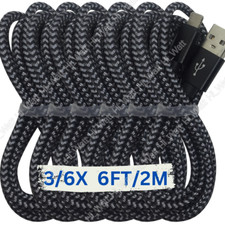 3/6Pack Braided Fast Charger Cable Charging Cord For iPhone 14 13 12 11 Pro XR picture