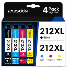 212XL 4PK 4 Color High Yield Ink Expression Home XP-4100 XP-4105 WF-2830 WF-2850 picture
